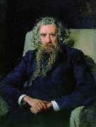Nikolai Yaroshenko Portrait of Vladimir Solovyov, Germany oil painting artist